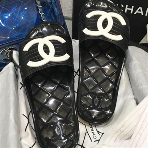 chanel clear sandals|chanel jelly sandals slides.